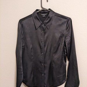 Black Silk Dress Shirt